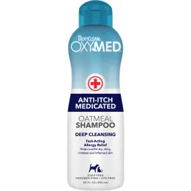 15% OFF: Tropiclean OxyMed Anti-Itch Medicated Oatmeal Shampoo for Cats & Dogs