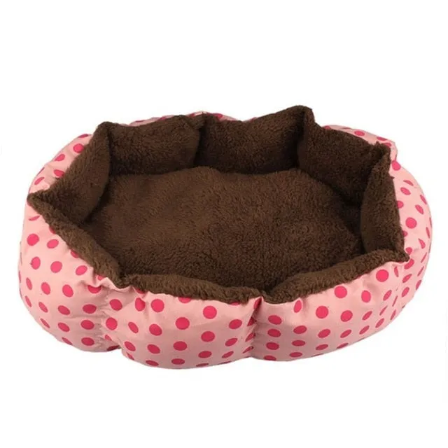 1PC Dog Bed Indoor Polka Dot Print