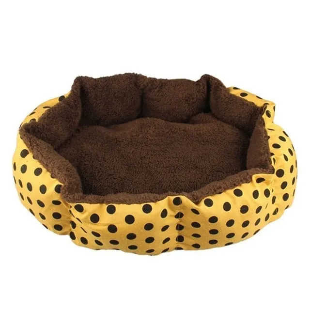 1PC Dog Bed Indoor Polka Dot Print