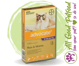 Advocate for Cats over 4kg Flea and Worm Treatment - 3 Pack