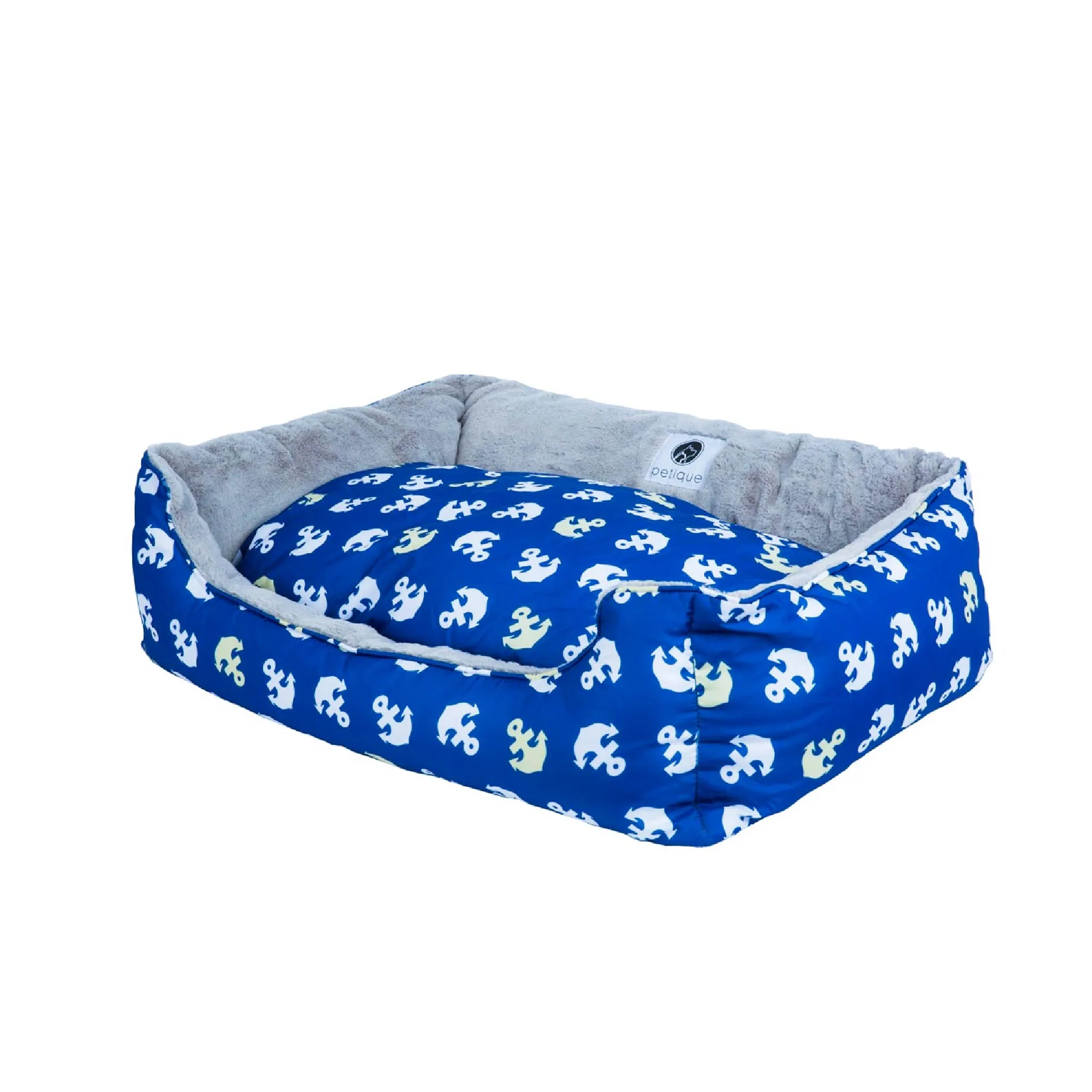 Anchor's Away Reversible Pet Bed Soft Calming Pet Bed, Anti-Anxiety, Nonskid Bottom, Premium Comfort Plus Pet Bed for Large/Medium/Small Dogs/Cats, SUPPORTS UP TO 90LBS (45"x30"x10")
