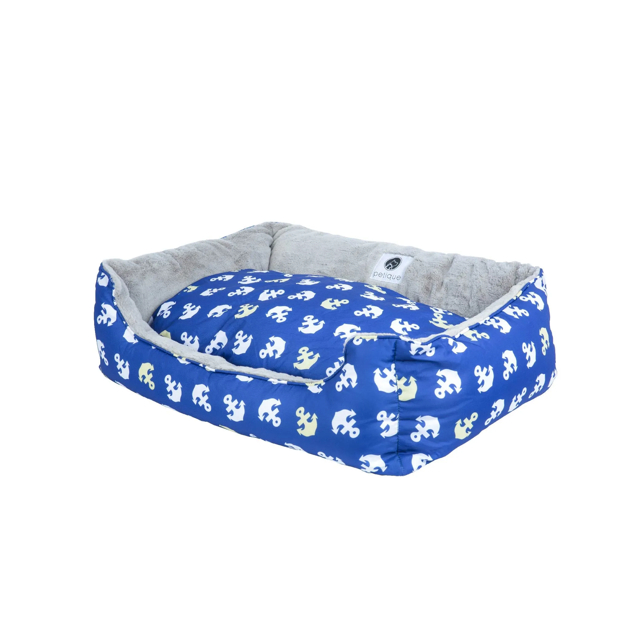 Anchor's Away Reversible Pet Bed Soft Calming Pet Bed, Anti-Anxiety, Nonskid Bottom, Premium Comfort Plus Pet Bed for Large/Medium/Small Dogs/Cats, SUPPORTS UP TO 90LBS (45"x30"x10")