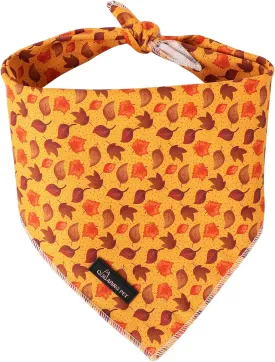 ARING PET Fall Bandana - Cotton Leaves, Comfortable Autumn Pet Scarf Triangle Bibs for Boy and Girl Dogs and Cats