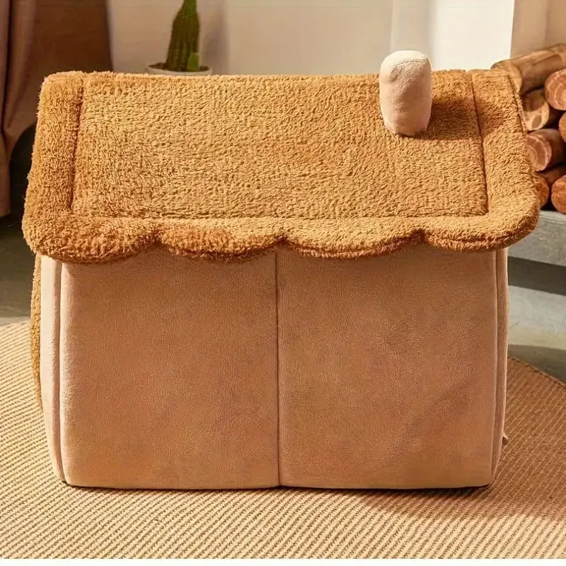 Bear Decoration House Shaped Pet Bed