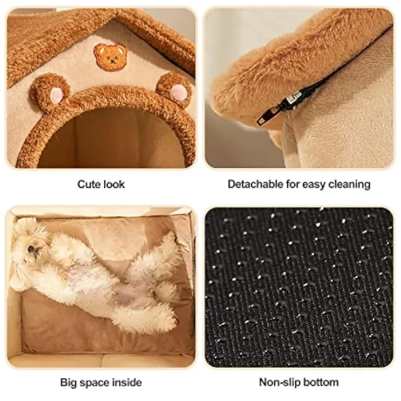 Bear Decoration House Shaped Pet Bed
