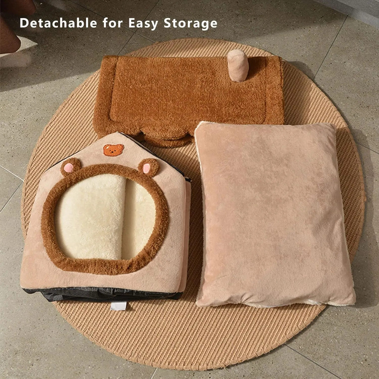 Bear Decoration House Shaped Pet Bed