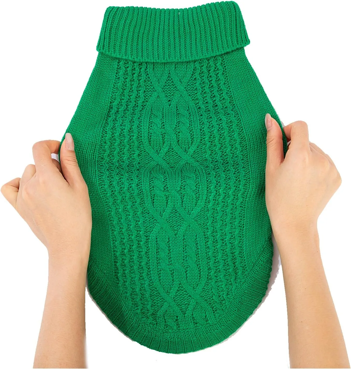 Cat Sweater Keep Your Pets Cozy, 16 Color Turtleneck Knitted Sleeveless Cat Clothes, Winter Outfits for Cats & Small Dogs During Cold Seasons (Dark Green, Medium)