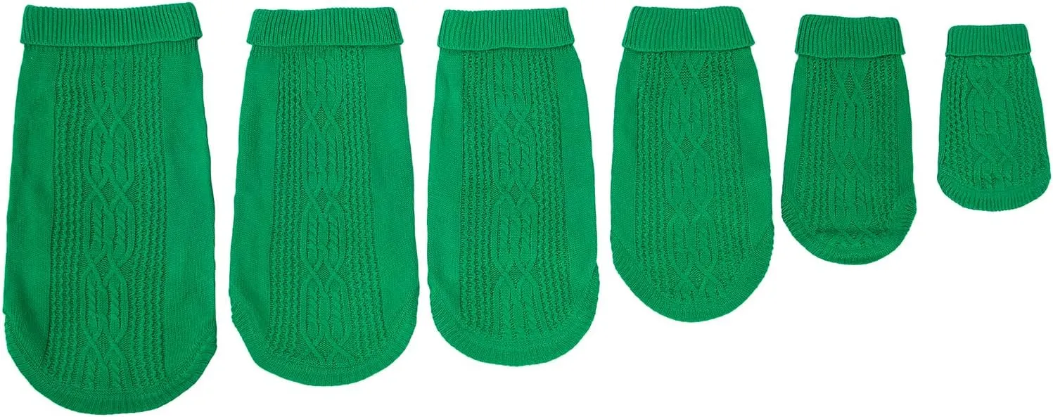 Cat Sweater Keep Your Pets Cozy, 16 Color Turtleneck Knitted Sleeveless Cat Clothes, Winter Outfits for Cats & Small Dogs During Cold Seasons (Dark Green, Medium)