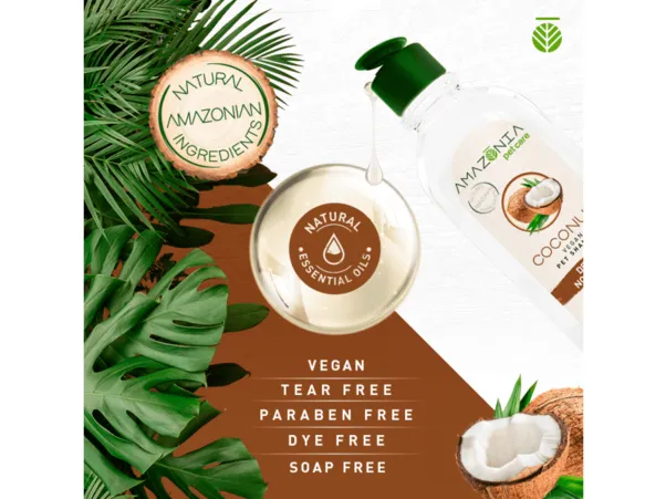 COCONUT PET SHAMPOO AMAZÔNIA PET CARE  500 ml