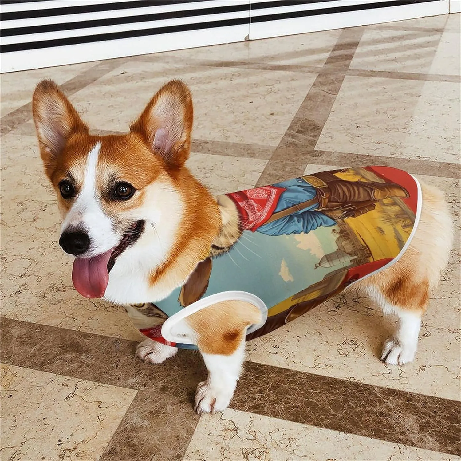 Cool Cat with Hat Dog Shirts Summer Pet T Shirts Sleeveless Pet Clothes Dog Vest Tank Tops for Dogs Cats 2XL