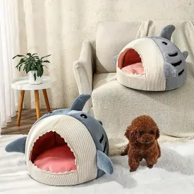 Cozy Shark Cat Cave