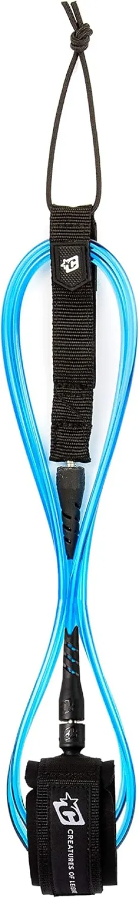 Creatures of Leisure Icon 6 Surf Leash, DNA Flex Mould, Double Stainless-Steel Bearing Swivel, High-Grade TPU Cord, 2-Year Warranty