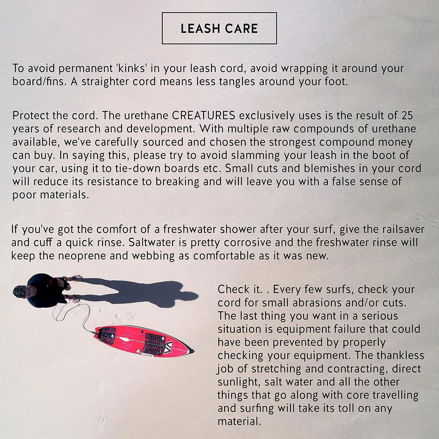 Creatures of Leisure Icon 6 Surf Leash, DNA Flex Mould, Double Stainless-Steel Bearing Swivel, High-Grade TPU Cord, 2-Year Warranty