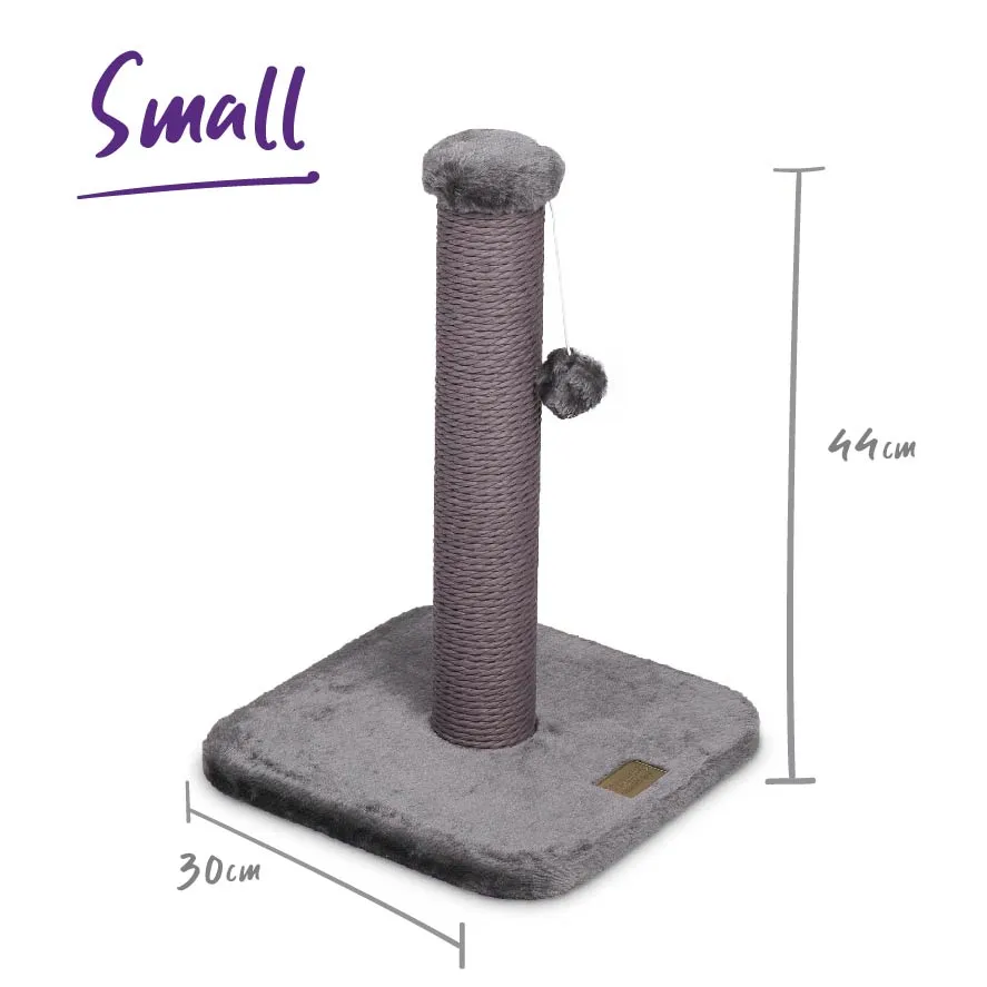 Eco Cat Scratch Post in Charcoal - Small
