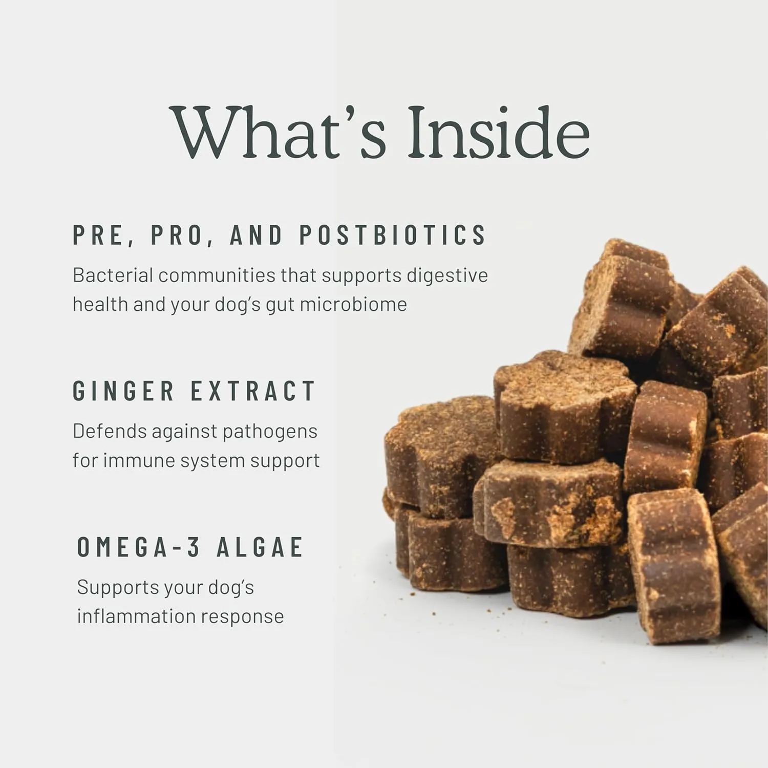 Get Joy Gut  Probiotic Chews for Dogs, 90 Soft Chews, Chicken Flavor, Supports Digestive Health & Immunity, with Pre, Pro & Postbiotics, PhD Animal Nutritionist Formulated, Produced in USA