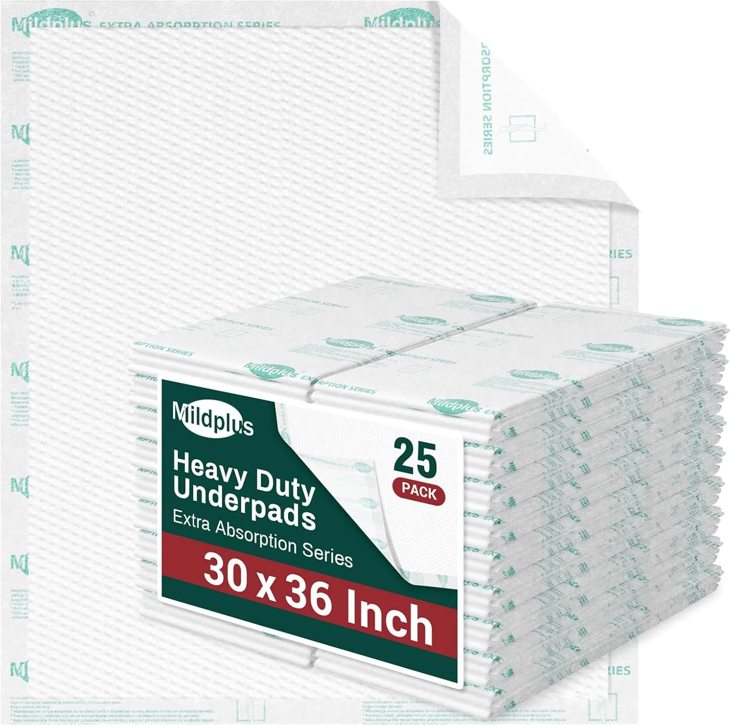 Heavy Duty Underpads 30"X36", 25 Count, Ultra Absorbent Chucks Pads 130 Grams Disposable Bed Pads with Strength Cloth Backing Incontinence Pads for Adults, Kids or Pets