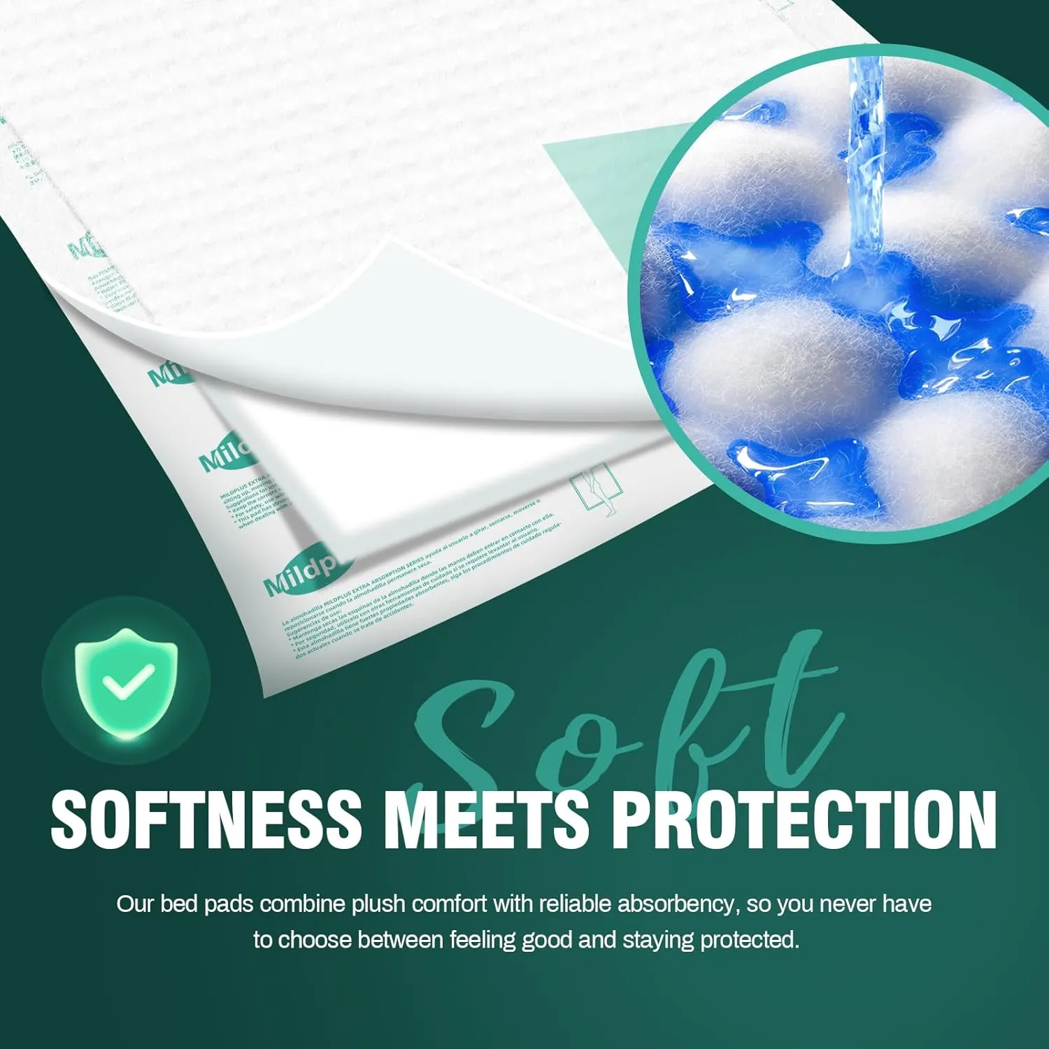 Heavy Duty Underpads 30"X36", 25 Count, Ultra Absorbent Chucks Pads 130 Grams Disposable Bed Pads with Strength Cloth Backing Incontinence Pads for Adults, Kids or Pets
