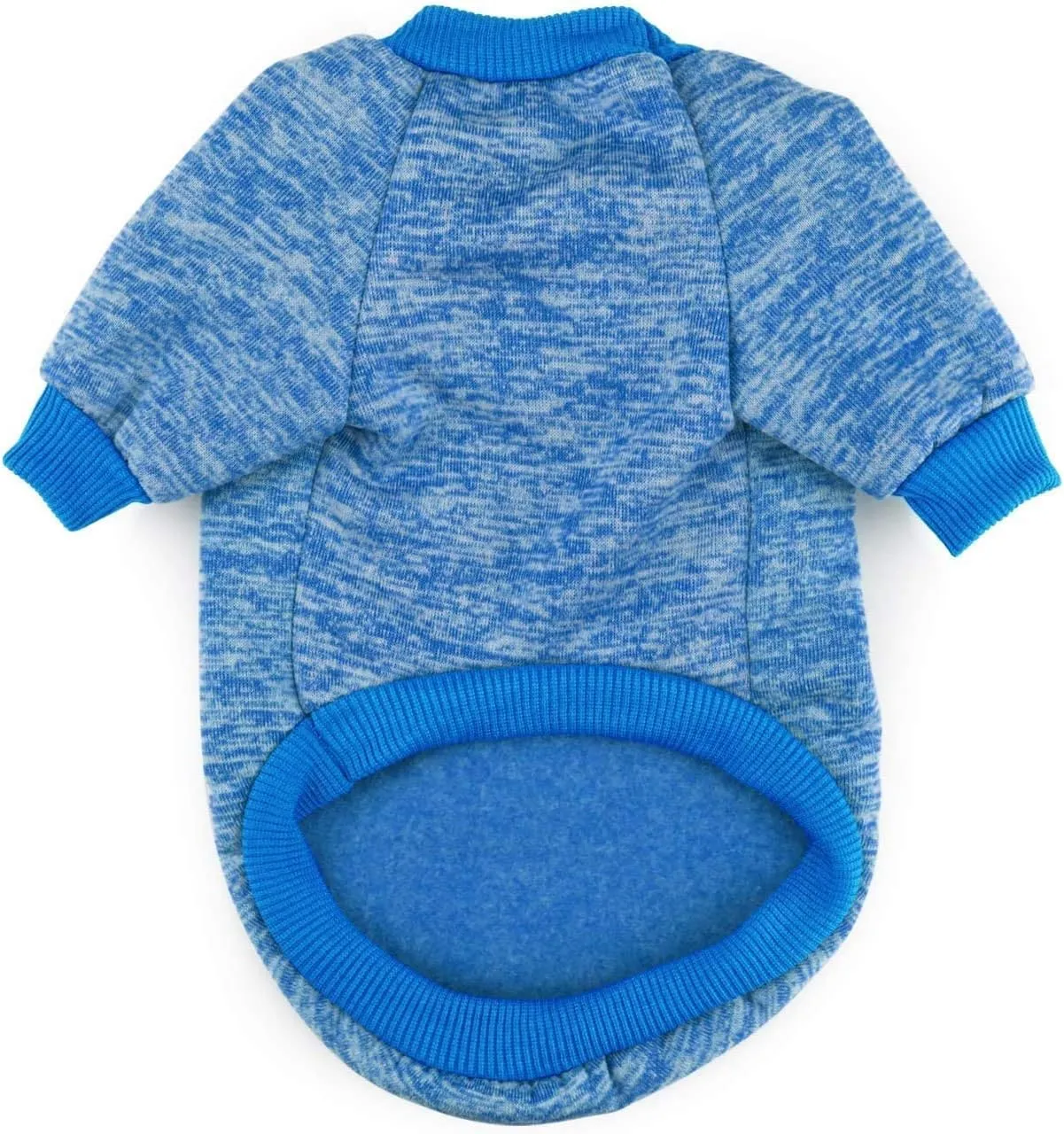 Idepet Pet Dog Classic Knitwear Sweater, Soft Fleece Coat for Small,Medium Dog,Warm Pet Dog Cat Clothes,Soft Puppy Customes (M, Blue)