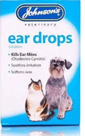 Johnson's Ear Drops Solution for Cats and Dogs 15ml