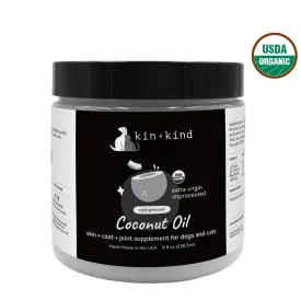 Kin Kind Organic Raw Coconut Oil Cat & Dog Supplement