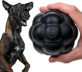 Monster K9 Indestructible Rumble Ball - XL Dog Ball - Lifetime Replacement - Medium & Large Breeds - Ultra Durable for Aggressive Chewers - Chew, Tug, & Fetch Dog Toy - Made in USA - 4.5"