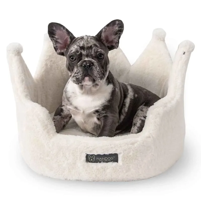 Nandog Pet Gear Cloud Ivory Super Soft Luxe Crown Bed