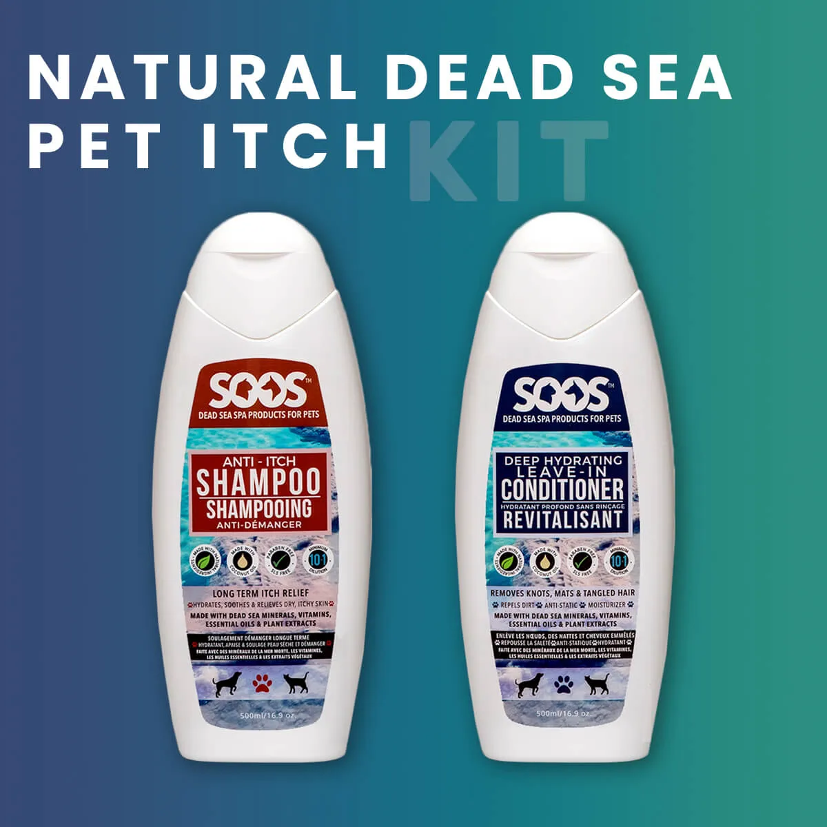 Natural Dead Sea Pet Itch Kit For Dogs & Cats