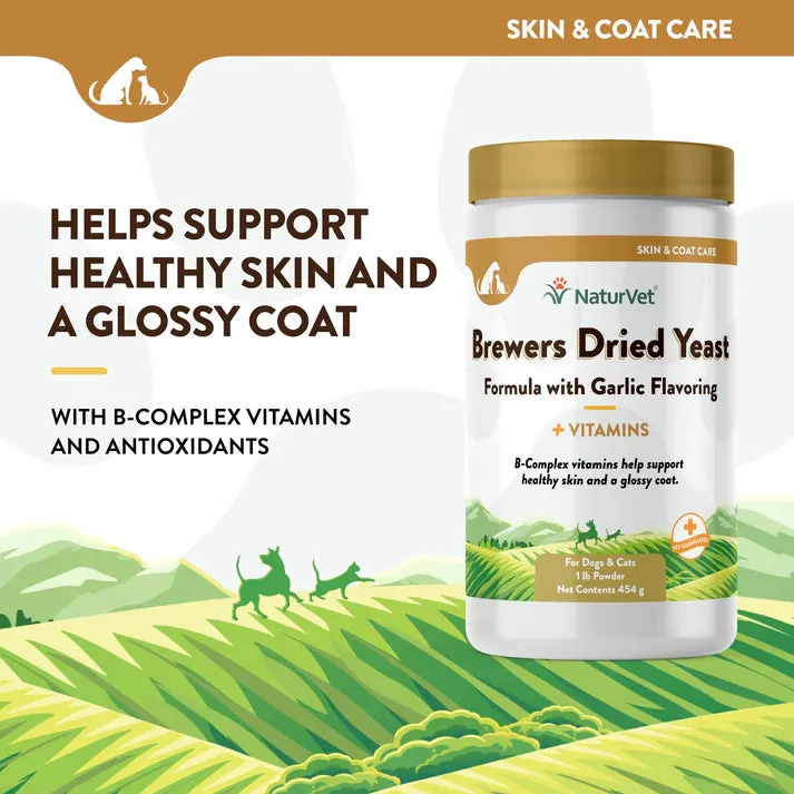 NaturVet Brewers Dried Yeast with Garlic - Powder