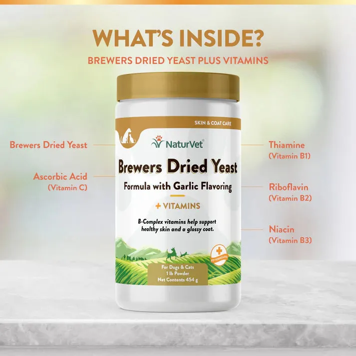NaturVet Brewers Dried Yeast with Garlic - Powder