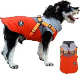 Norbi Small Dog Winter Jacket with Harness - 2 in 1 Puppy Coat