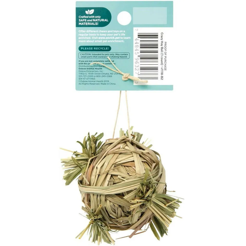 Oxbow Animal Health Enriched Life Crazy Hay Ball Small Animal Toy