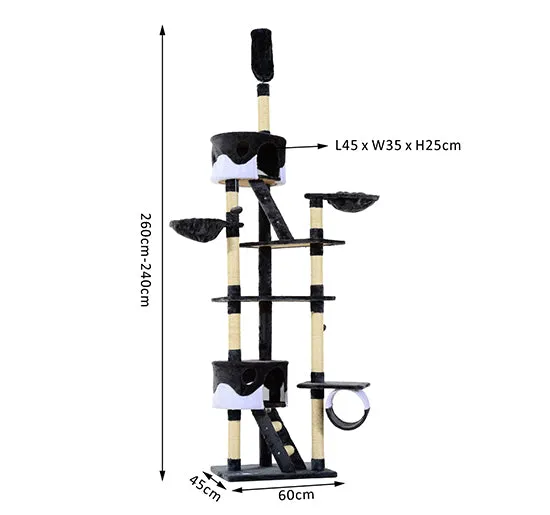 PawHut Height Adjustable Cat Tree