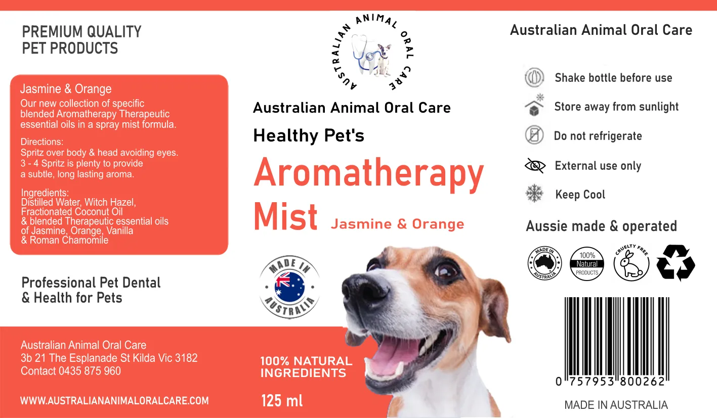 Pet Aromatherapy - Jasmine & Orange