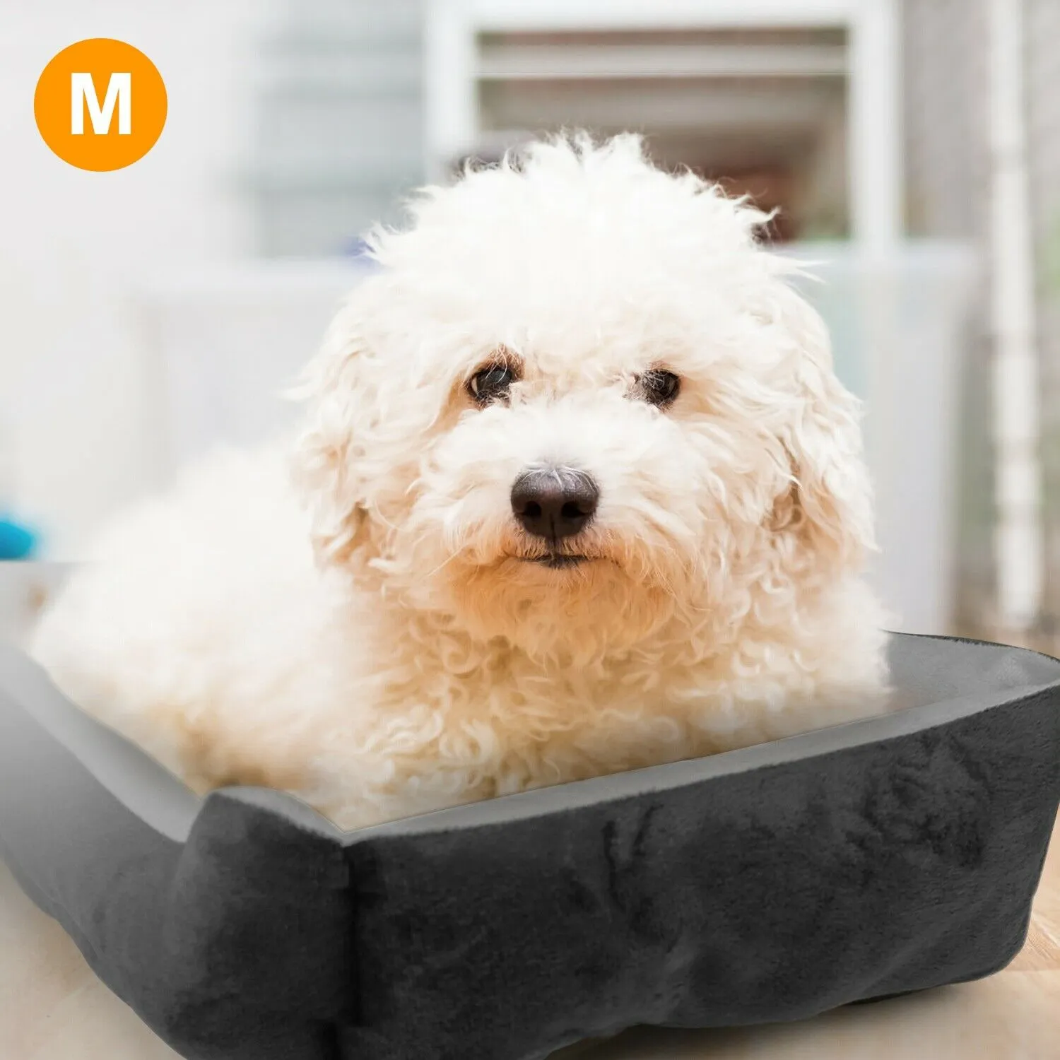 PETLAVISH™ Plush Dog/Cat Non-Slip Bed: S-XXL Cozy Fleece Cushion Mat Kennel w/ BONE Toy