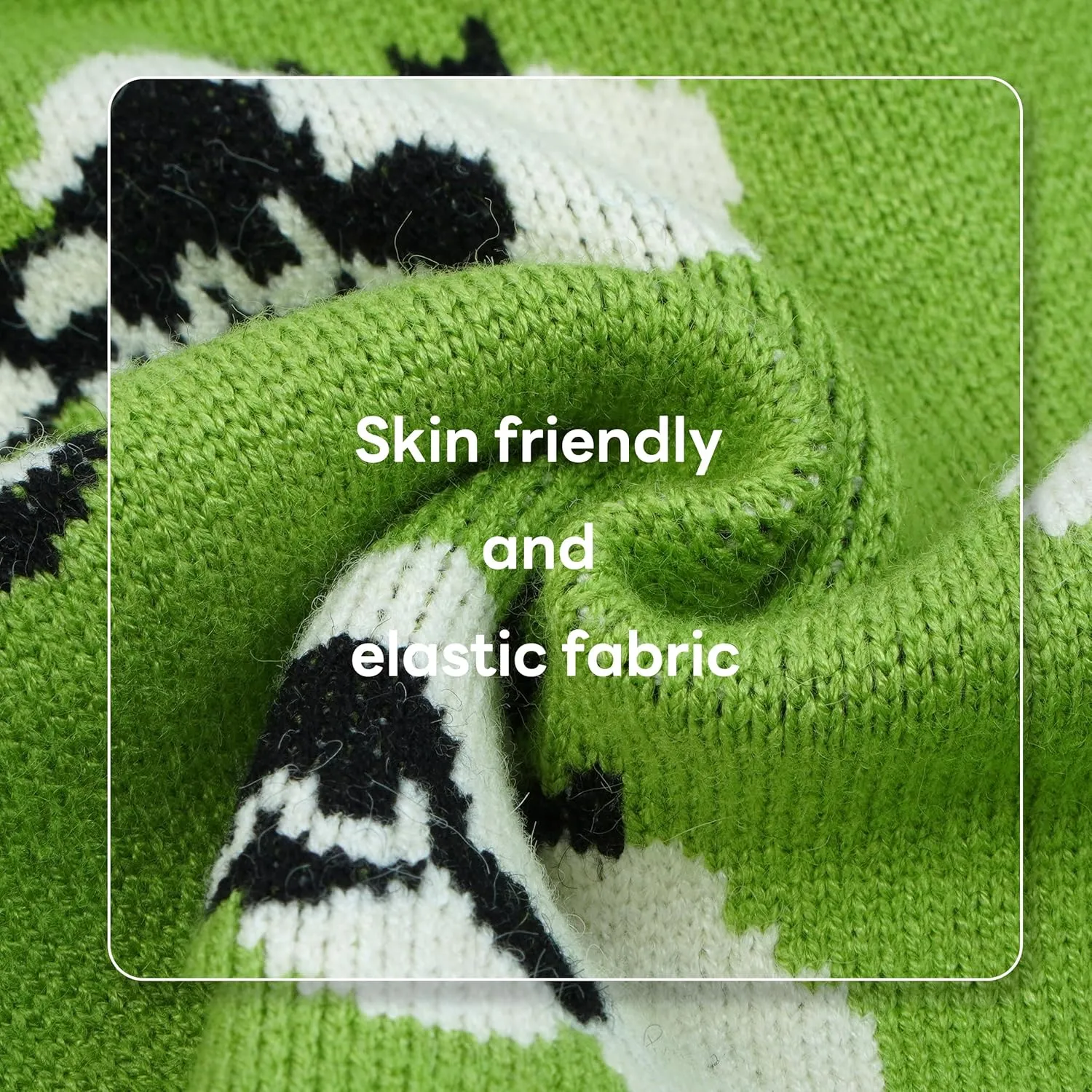 PUMYPOREITY French Bulldog Sweater, Cold Weather Pullover Sweater for French Bulldog, Winter Warm Clothing for Frenchie Dogs, Green, S