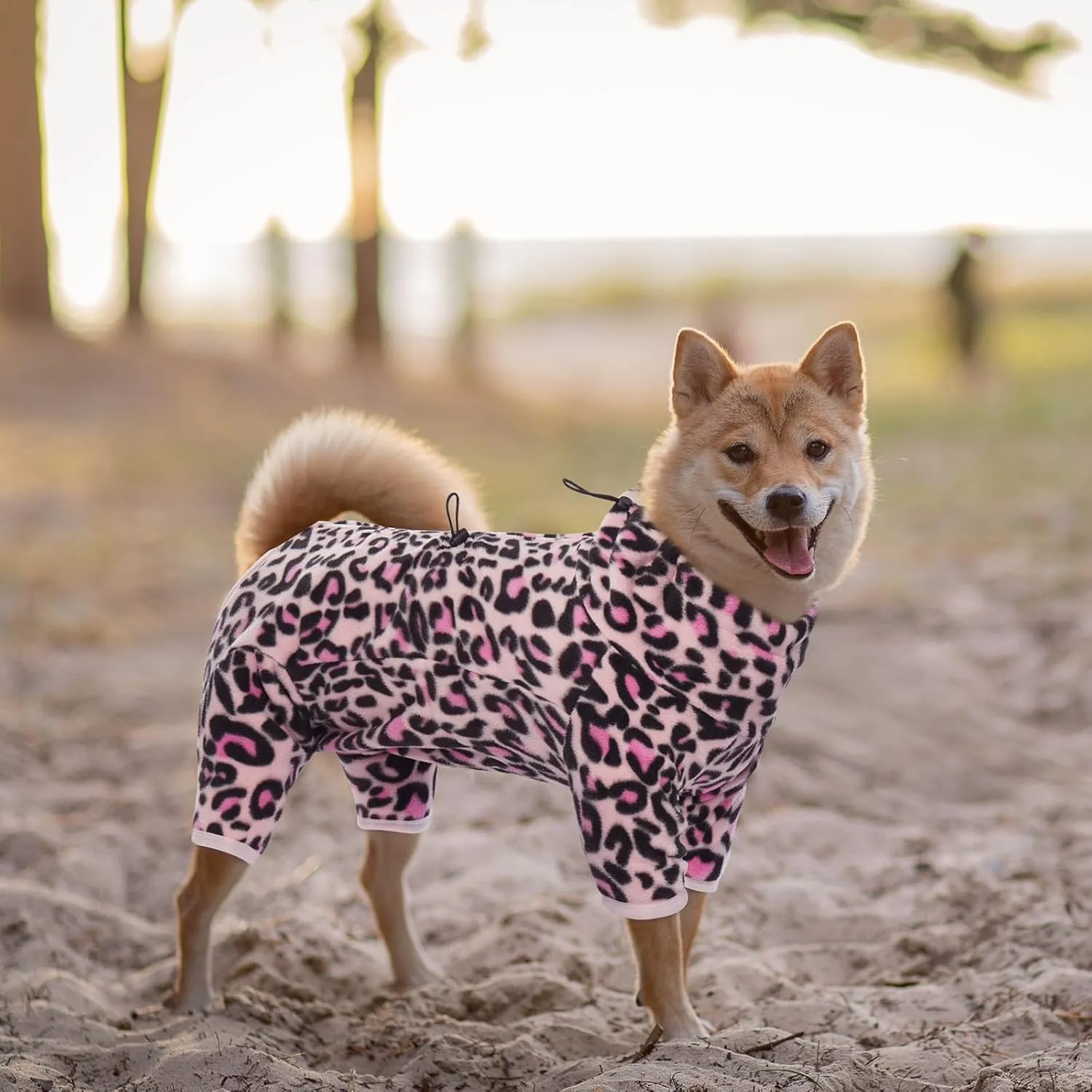 ROZKITCH Dog Winter Coat Soft Fleece Pullover Pajamas, Pet Windproof Warm Cold Weather Jacket Vest with Luminous Zipper, Jumpsuit Apparel Outfit Clothes for Small Medium Large Dog L-Pink 3XL
