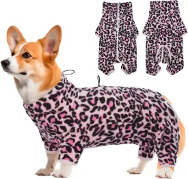 ROZKITCH Dog Winter Coat Soft Fleece Pullover Pajamas, Pet Windproof Warm Cold Weather Jacket Vest with Luminous Zipper, Jumpsuit Apparel Outfit Clothes for Small Medium Large Dog L-Pink 3XL