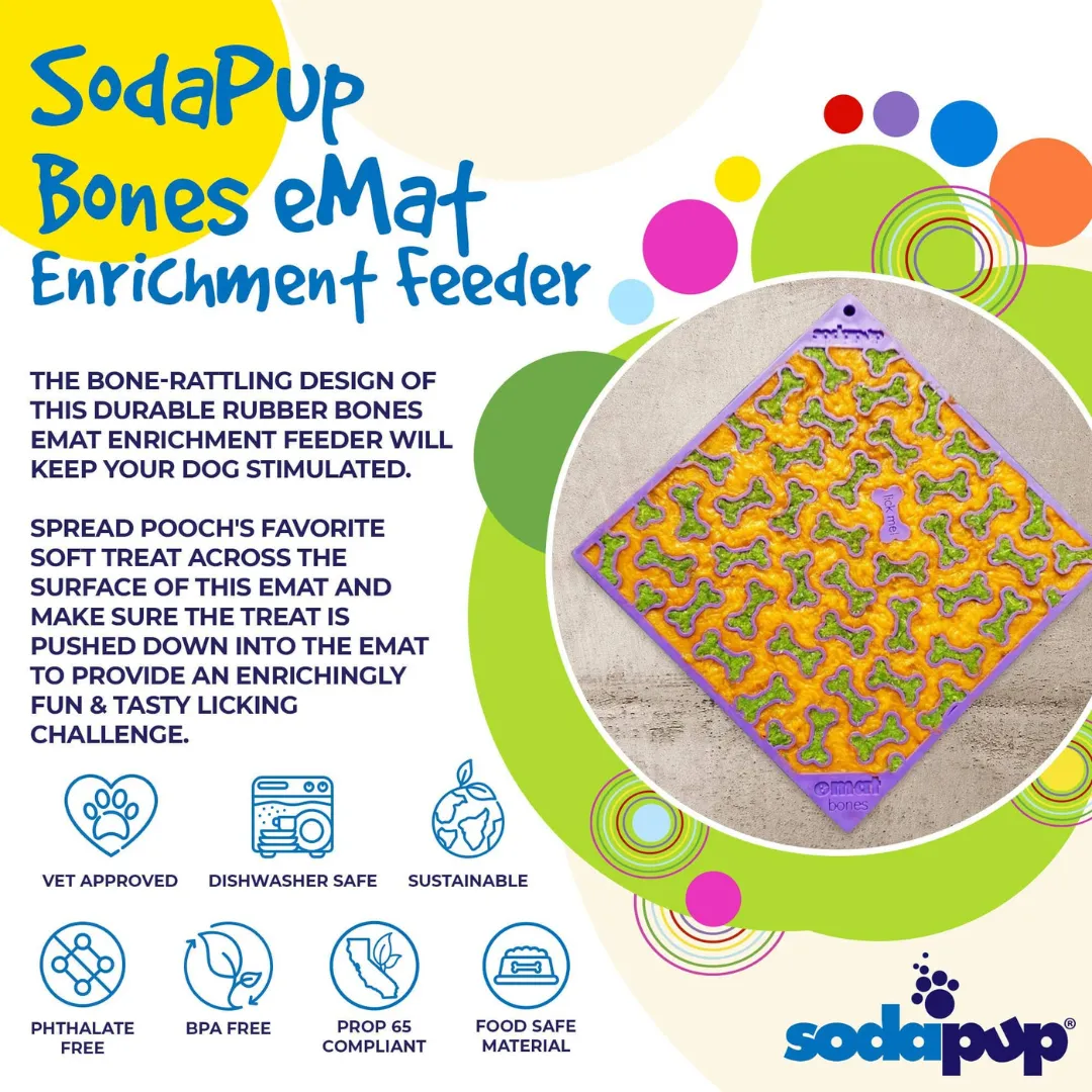 Sodapup Emat Enrichment Lick Mat Dog Chew