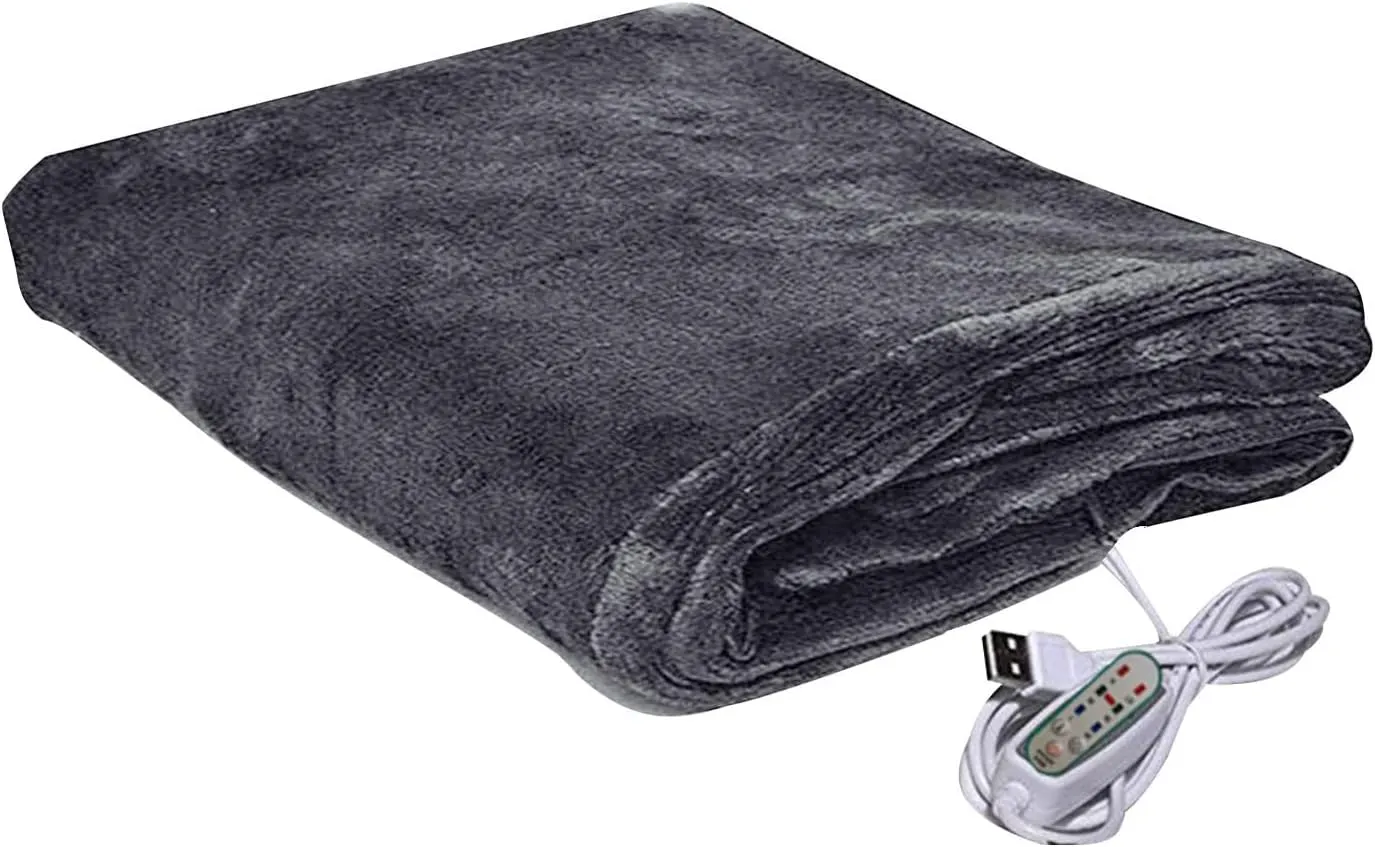Soft Heated Blanket USB Electric Blanket 39.37x25.59in Heating Blanket Electric Heated Throw Blanket Warm Shoulder Back Leg Heat Blanket Heated Lap Blanket for Travel Office Home Best Gifts