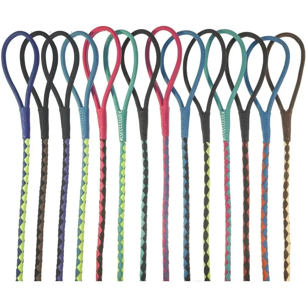 Soft Leather Dual-Color Braided Round Lead
