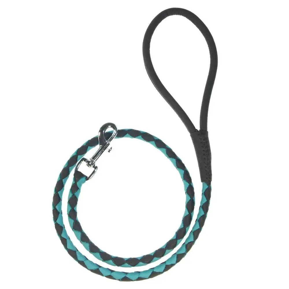 Soft Leather Dual-Color Braided Round Lead