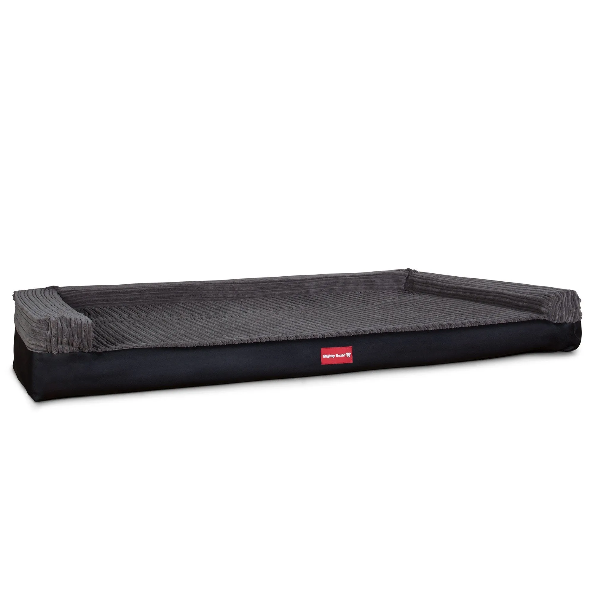 The Bench - Orthopedic Memory Foam Dog Bed - Faux Leather Black