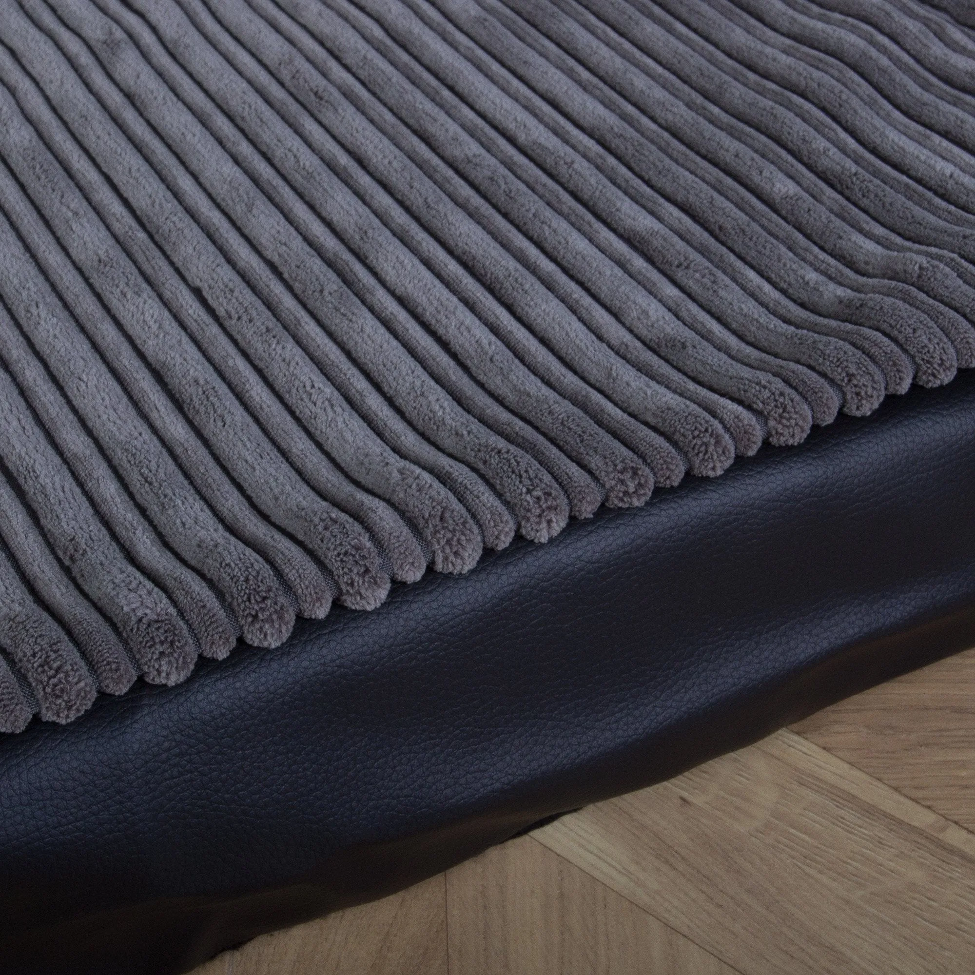 The Bench - Orthopedic Memory Foam Dog Bed - Faux Leather Black