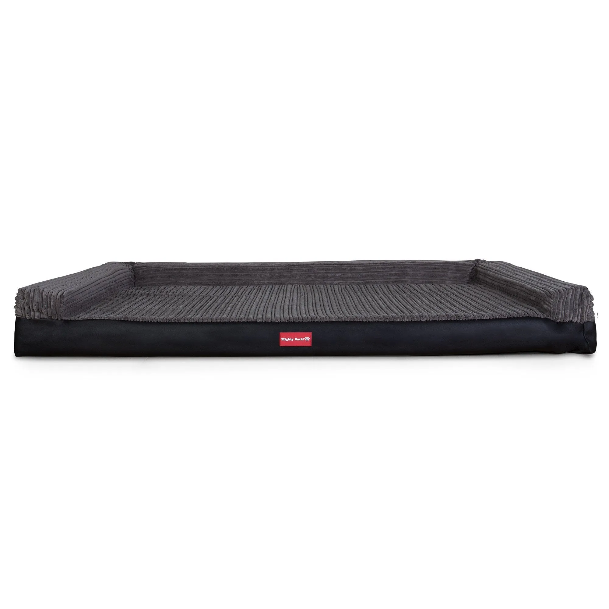 The Bench - Orthopedic Memory Foam Dog Bed - Faux Leather Black