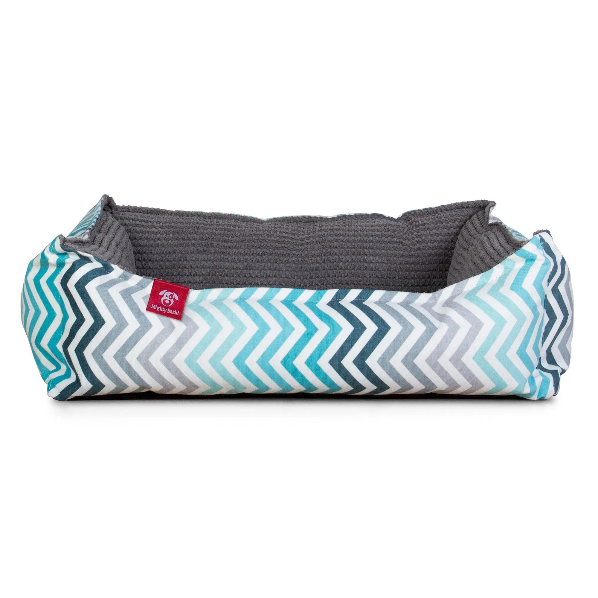 The Cat Bed - Memory Foam Cat Bed - Geo Print Chevron Teal