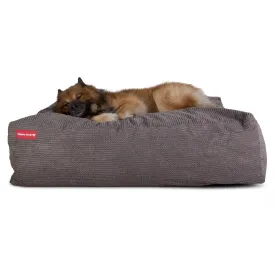The Crash Pad  - Memory Foam Dog Bed - Pom Pom Charcoal Grey