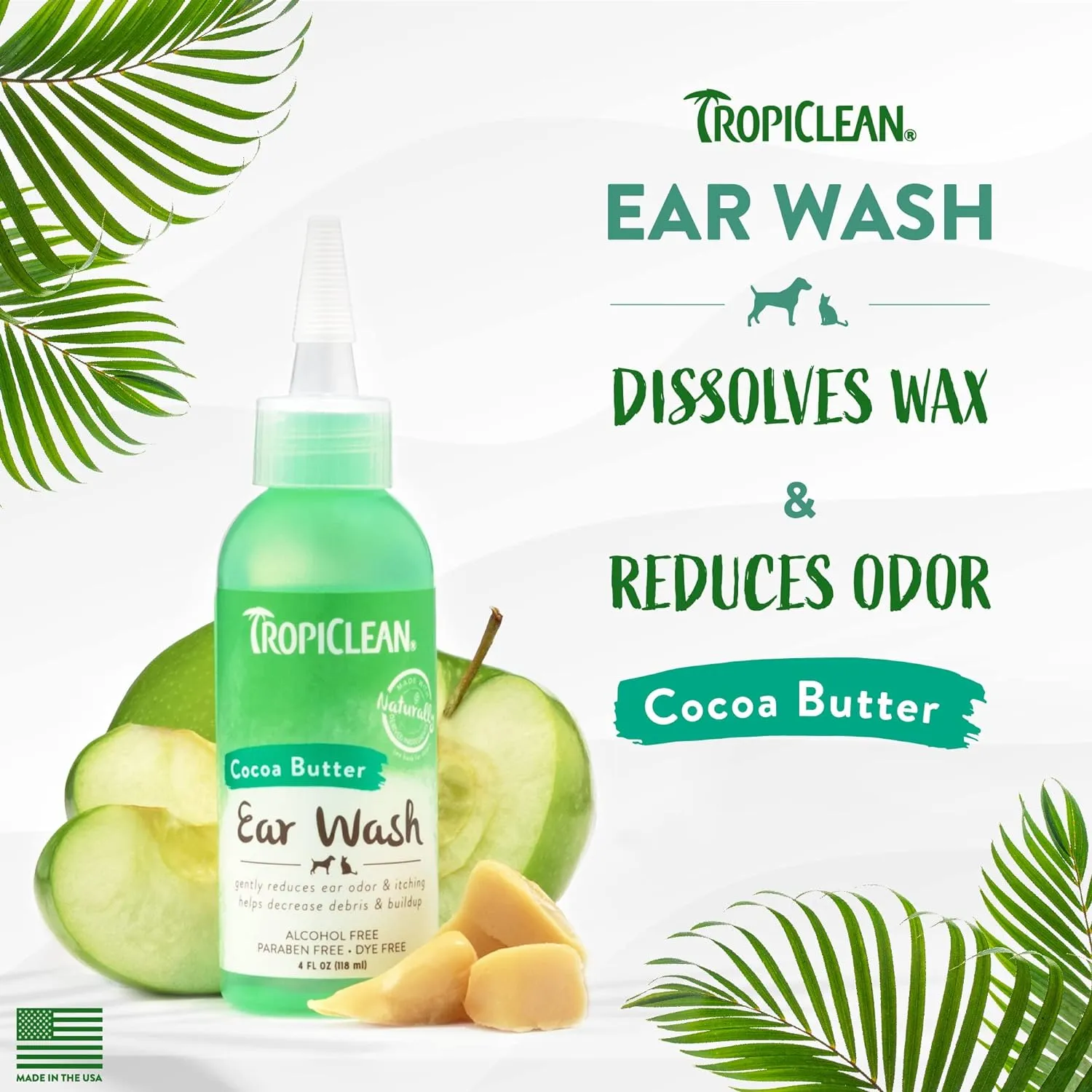 TropiClean Alcohol Free Ear Wash for Dog & Cat