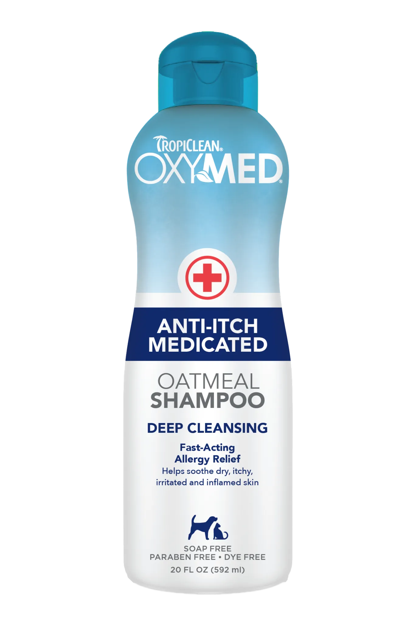 Tropiclean OxyMed Medicated Anti Itch Shampoo For Dogs And Cats, 20-oz