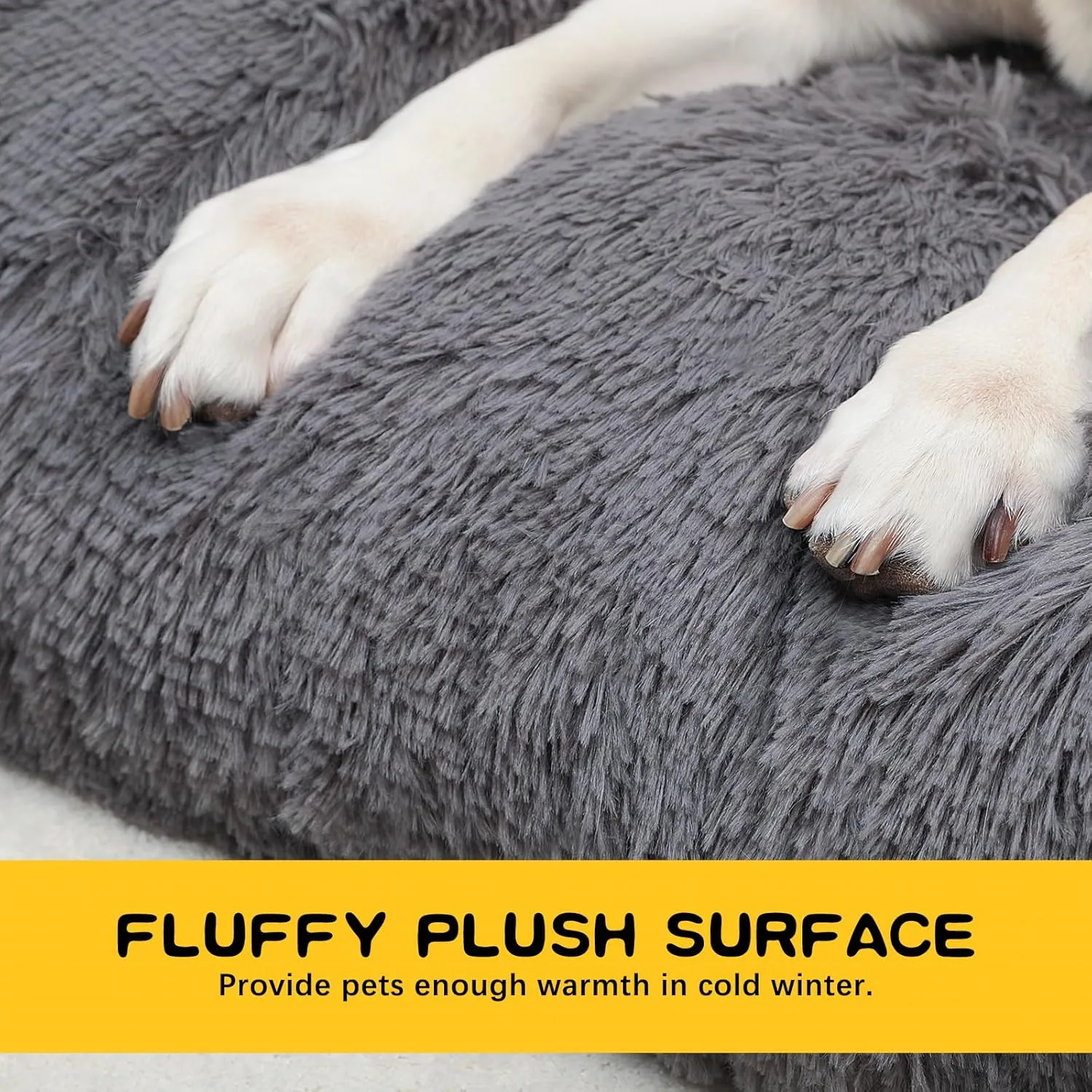 XXL Dog Bed Crate Pad Mat for Cages Washable Bed for Extra Large Size Dog Soft Kennel Pad Anti-Slip Pet Bed,48" x 29",Dark Grey